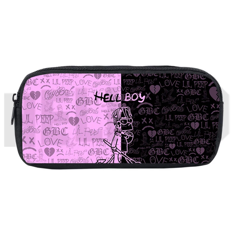 Забавный Рэпер Lil Peep Пенал для 3D печати Lil Peep Косметичка Косметички Креативные Образовательные сумки для карандашей с начинкой Коробка для ручек