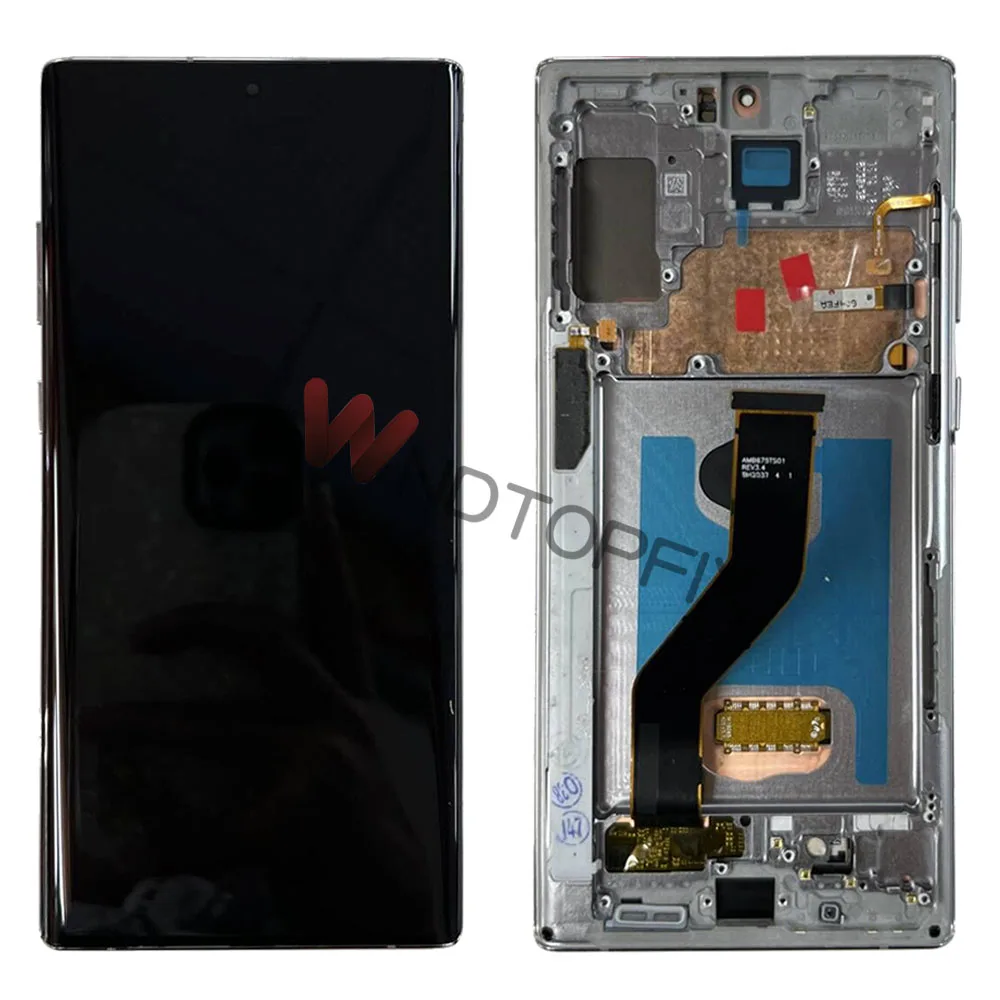 Протестированный OLED-дисплей Note 10 Plus Для Samsung Galaxy Note10 plus LCD N975 N975F N976 Сенсорный Экран Дигитайзер В сборе С рамкой