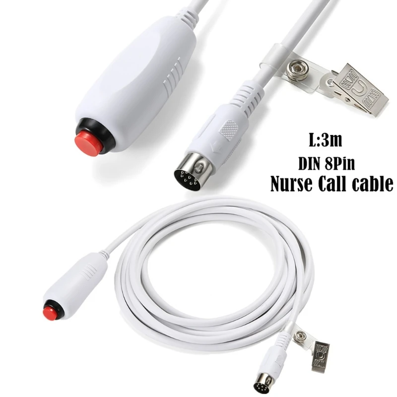 Шнур вызова медсестры, 8-контактный штекерный кабель для поста медсестры с кнопочным штекером для вызова челнока