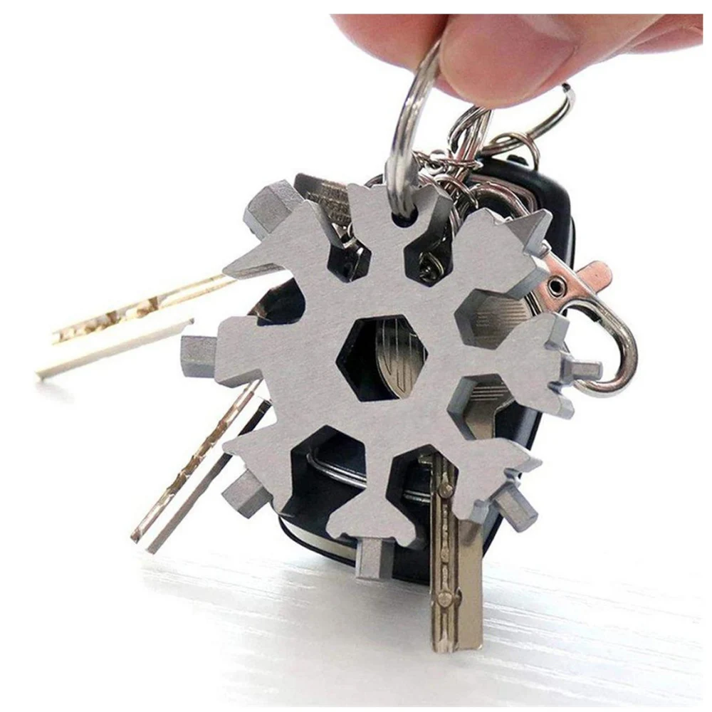 60 мм Многофункциональный гаечный ключ в виде снежинки, восьмиугольный шестигранник, портативный универсальный гаечный ключ 18 в одном