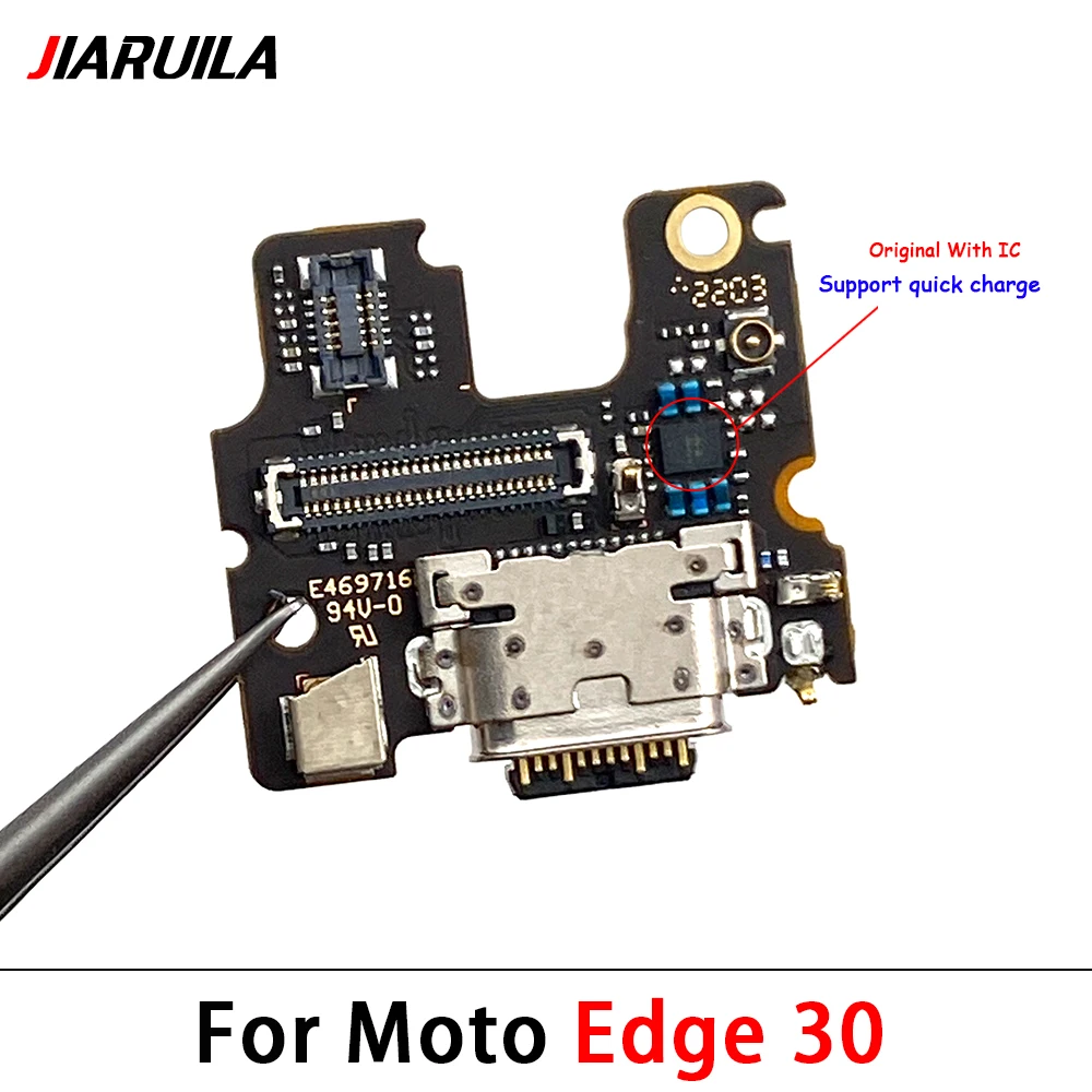 100% Оригинальный USB Порт Для Зарядки Док-станция Micro Board Flex Ремонтная Деталь Для Motorola Moto Defy 2021 Edge 30 Fusion S30 Pro