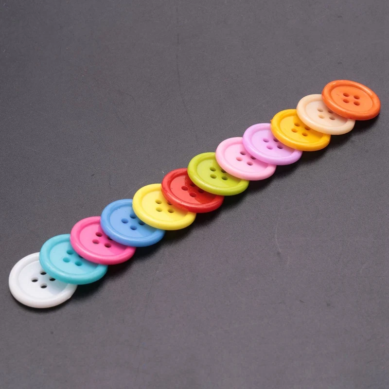 Универсальный набор из 200 пуговиц для шитья своими руками, игрушки для детей, пластик, разные цвета, 20 мм
