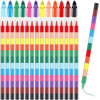 16 Шт. Одноблочный пэчворк, 12 цветов, многосекционные мелки, детские мелки для рисования, пластиковые цветные карандаши