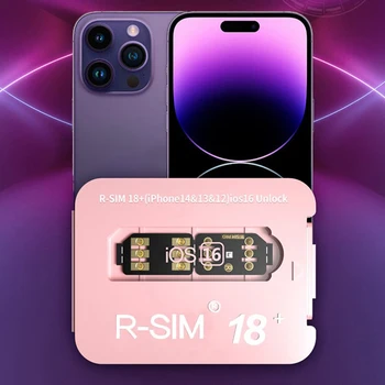 1шт для R-SIM18 + двухчиповая карта разблокировки процессора Наклейка на sim-карту для Iphone 14 ~ 6 серии 5G версии IOS16 RSIM