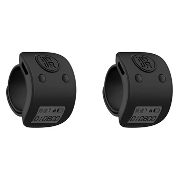 2 мини-цифровых ЖК-электронных кольца для пальцев, ручной счетчик, 6-значный Перезаряжаемый счетчик, Кликер-Черный