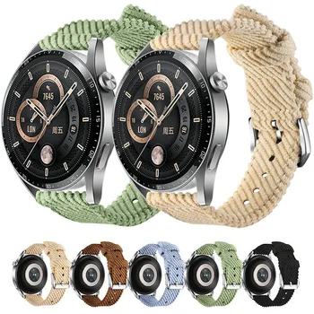 20-22 мм вельветовый ремешок для часов Huawei Watch GT/2/3/ Тканевый браслет Pro для Huawei Watch 46 мм 42 мм/Samsung Watch 3 4 5 6 Ремешок