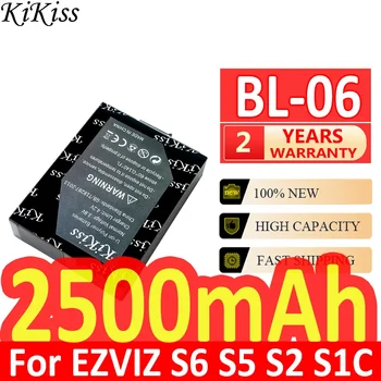 2500 мАч Мощный аккумулятор KiKiss BL-06 для EZVIZ S6 S5 S2 S1C