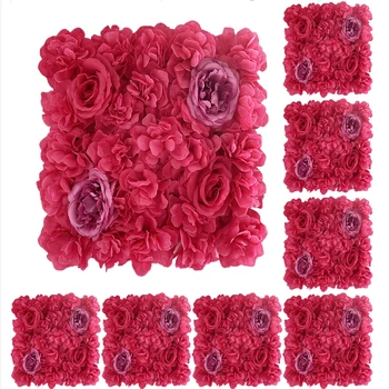 35X35 см Шелковая роза, искусственный цветок, стеновые панели, сделай сам, для домашней вечеринки, свадебное украшение, фоновая стена