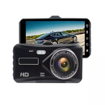 4-дюймовый сенсорный экран HD 1080P Мониторинг гравитационной парковки Автомобильная камера Рекордер Двойная видеорегистратор Wifi Автомобильный Черный ящик
