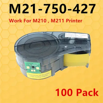50 ~ 100PK Новая Версия С ЧИПОМ M21-750-427 Картриджи для Виниловых Этикеток Ribbon Maker для Brady M210, M211 Labeller Printer 19,1 мм