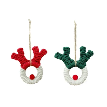 67JE Уникальные рождественские украшения из головы оленя ручной работы, идеальный подарок для детей