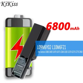 KiKiss Мощный Аккумулятор L09M6Y02 L10M6F21 L09S6Y02 L09L6Y02 6800 мАч для Lenovo G460 G465 G470 G475 G560 G565 G570 G575 G770 Z460