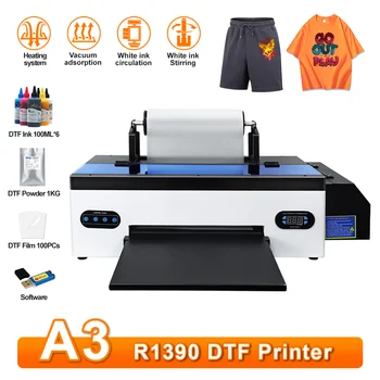 R1390 DTF Принтер A3 DTF Impresora Direct to Film DTF Transfer Printer с Набором Чернил DTF Для Одежды Одежда A3 DTF Roll Printer