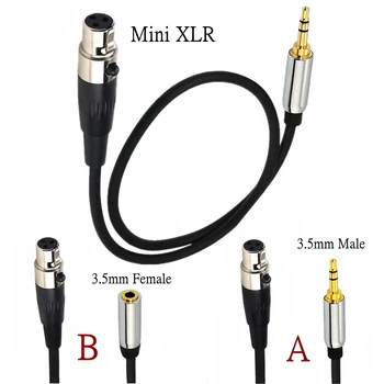 Аудиокабель Mini XLR 3pin От 0,5 М 1,5 м До 3,5 мм, Экранированный Алюминиевой Фольгой, Медный Провод, Аудиолиния Для Микрофонных Камер