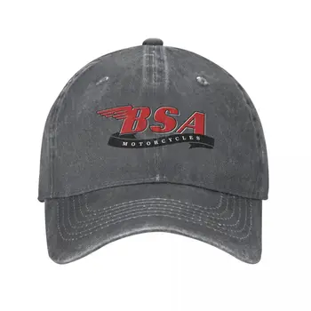 Бейсболка унисекс с логотипом BSA Motorcycles, потертые выстиранные шляпы, винтажная кепка для путешествий на открытом воздухе, Всесезонная неструктурированная мягкая солнцезащитная кепка