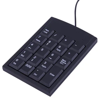 Горячая Мини-проводная цифровая клавиатура Num Pad, 19 клавиш, мини-цифровая клавиатура для ноутбука бухгалтера, портативных планшетов, прямая поставка