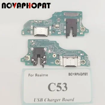 Для Realme C53 RMX3760 USB док-станция зарядное устройство Разъем для наушников аудиоразъем для микрофона Плата для зарядки микрофона