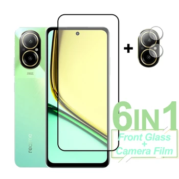 Для Realme C67 Glass Screen Protector Полное Покрытие Из Закаленного Стекла На Realme C67 4G Защитная Пленка Для Объектива Камеры Телефона Realme C67 4G