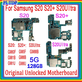 Для Samsung Galaxy S20 G980F и S20 Plus G985F Материнская плата 128 г Пластина Оригинальная Разблокировка Материнской Платы Android Системная Логическая Плата Протестирована