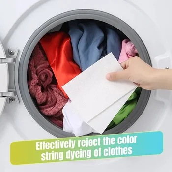 Для использования в стиральной машине, Стойкий к смешанному окрашиванию, Впитывающий цвет Лист, Антиокрашенная ткань, Бумага для стирки, Улавливатель цвета