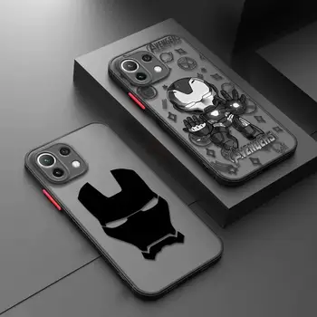 Железный Человек Marvel Чехол Для Телефона Xiaomi Poco X3 NFC M3 M5 M5s F3 Pro Для MI 13 12 12X 12T 11 11X 9T 10T Lite Note 10 Матовая Крышка