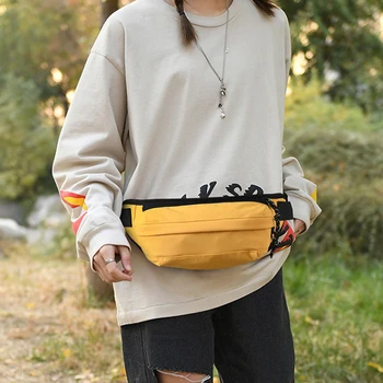 Женская студенческая модная поясная сумка YoReAi, многоуровневые нагрудные сумки, японский простой наплечный пакет, сумка для хранения на молнии через плечо