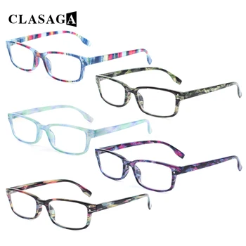 Женские очки для чтения CLASAGA с очками по рецепту врача, прямоугольными акриловыми линзами высокого качества HD, легкими и прочными