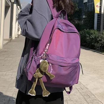 Женский рюкзак, Новый модный женский рюкзак унисекс, рюкзак для ноутбука большой емкости, нейлоновая женская школьная сумка, милая студенческая сумка