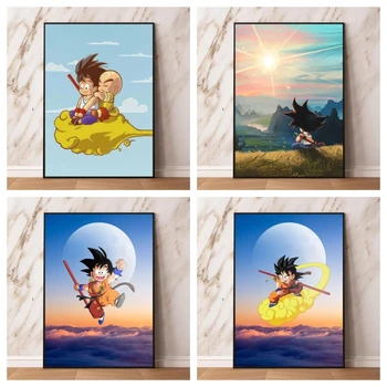 Картины на холсте Аниме Dragon Ball Goku Гостиная Настенное искусство Дома Рождественские подарки Картина Эстетическое украшение плаката Картины