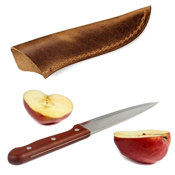 Кожаные ножны из воловьей кожи для прямого ножа своими руками Защитный чехол для кухни Прямая поставка
