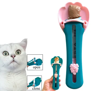 Ложка Для Кормления Домашних Животных Cat Strip Squeeze Spoons Многофункциональная Ложка Для Кормления Кошек для Влажных Кормов Для Кошек, Жидких Закусок