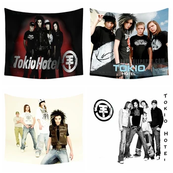 Лучшая группа Tokio Hotel Übers Ende Der Welt Музыкальный Плакат о рок-н-ролле, Гобелен, Висящий на стене