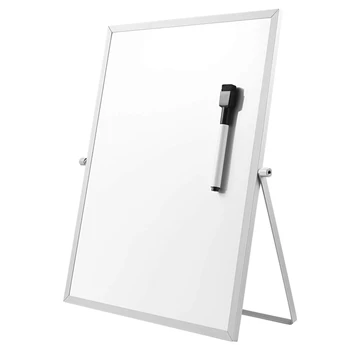 Магнитная доска для сухого стирания с подставкой для рабочего стола, двусторонняя Белая доска-планировщик-напоминание для школьного офиса, 11 дюймов X 7 дюймов