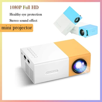 Миниатюрный мини-проектор Hd, бытовой светодиодный Портативный маленький видеопроектор с разрешением Hd 1080p, совместимый с Hdmi, Usb, Офисный мультимедийный видеоплеер