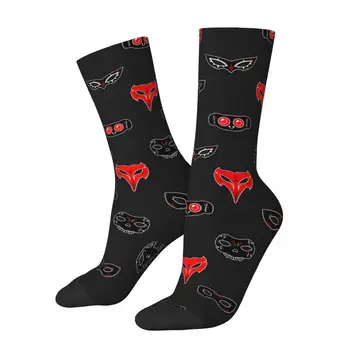 Мужские носки в стиле Ретро Persona 5 Masks, Новинка Унисекс, Бесшовные носки с принтом Crazy Crew, подарок