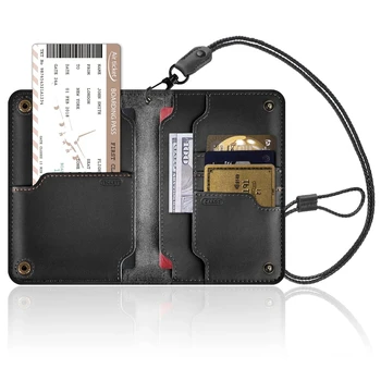 Мужской бумажник для паспорта из микрофибры, дорожная сумка на шнурке, держатель для документов для вождения автомобиля, обложка для паспорта женщины