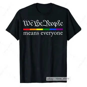 Мы, Люди, Означаем, что Каждый Человек Осознает Право ЛГБТ на футболку С Флагом Гей-Прайда