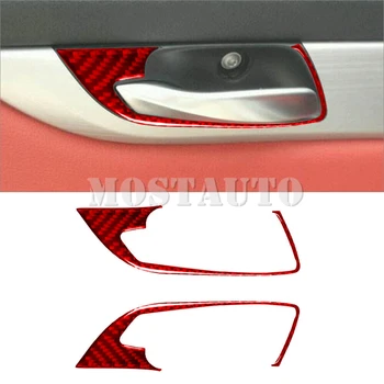 Накладка на раму дверной ручки салона автомобиля из мягкого углеродного волокна для BMW Z4 E89 2009-2016 2шт (2 цвета)
