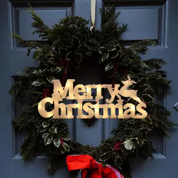 Настенное украшение для дома с рождественскими буквами, светодиодные рождественские вывески для вечеринки на стене, Рождественская елка во дворе дома