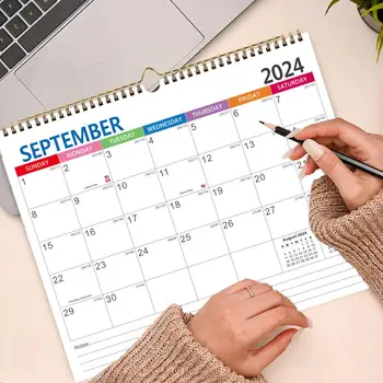 Настенный календарь на 2024-2025 Годы Ежемесячный планировщик на 2024-2025 годы 2024-2025 годы Настенный календарь Английский Планировщик тайм-менеджмента для дома, офиса, школы