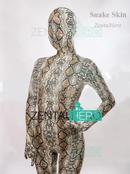 Новое поступление Высококачественного костюма животного Sexy Lady Fullbody из Змеиной кожи, боди Animal Zentai, сшитое на заказ