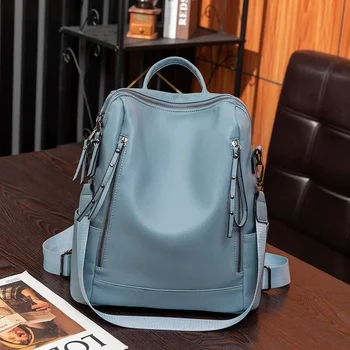 Новый женский рюкзак в корейском стиле, универсальный модный тренд, вместительный рюкзак из искусственной мягкой кожи, сумка двойного назначения