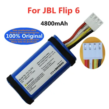 Новый оригинальный аккумулятор с откидной крышкой Емкостью 4800 мАч, плеер, динамик Bateria для JBL Flip 6, аккумулятор для беспроводного Bluetooth-динамика Flip6 Bateria