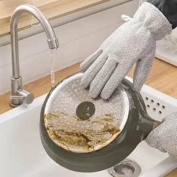 Перчатки для мытья посуды Водонепроницаемые Резиновые Латексные Перчатки для мытья посуды | Универсальные Салфетки для мытья посуды Перчатки Инструмент для чистки Скруббера для мытья посуды