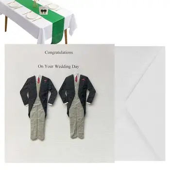 Приглашения на вечеринку Бумажные приглашения на свадьбу с рисунком ЛГБТ С конвертом Декоративные Складные Пригласительные открытки на свадьбу