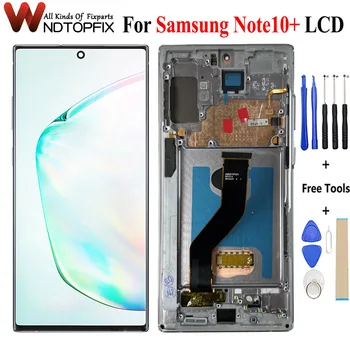Протестированный OLED-дисплей Note 10 Plus Для Samsung Galaxy Note10 plus LCD N975 N975F N976 Сенсорный Экран Дигитайзер В сборе С рамкой