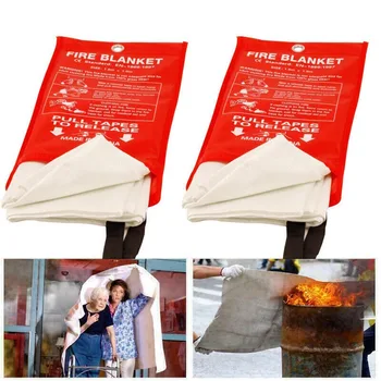 Противопожарное одеяло Огнеупорная Ткань из стекловолокна, Огнестойкая Защитная крышка для чрезвычайных ситуаций, Одеяло для чрезвычайных ситуаций, Кухня, Ресторан
