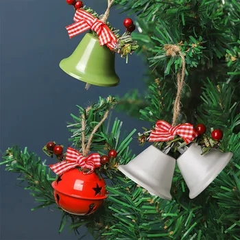 Рождественские колокольчики, рождественские украшения, маленькие подвески, аксессуары для рождественской елки, украшения для дома