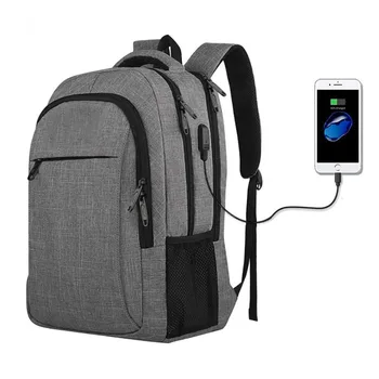 Рюкзак для ноутбука для путешествий, Школьная сумка, Водонепроницаемый Противоугонный Ноутбук, Мужской Женский Деловой Рюкзак, Сумка для зарядки через USB, Школьная сумка