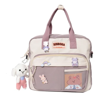 Рюкзак с плюшевой подвеской Для девочек, японский школьный ранец, милая сумка Kawaii Daypack